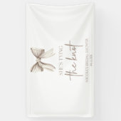 Sie bindet das Brautparty des weißen Bowes. Banner (Vertikal)