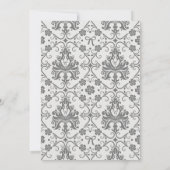 Sie bindet das Brautparty des weißen Bowes. Einladung (Rückseite)