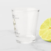 Sie bindet das Brautparty des weißen Bowes. Schnapsglas (Rechts)