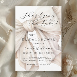 Sie bindet das Brautparty des weißen Knoten Einladung