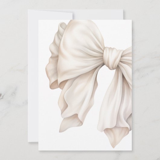 Sie bindet das Brautparty des weißen Knoten Einladung (Rückseite)