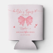 Sie bindet das Brautparty des weißen, rosa und wei Dosenkühler (Rückseite)