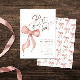 Sie bindet das Brautparty des weißen, rosa und wei Einladung