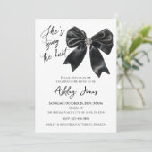 Sie bindet das Brautparty "Knot Coquette" ein Einladung (Stehend Vorderseite)