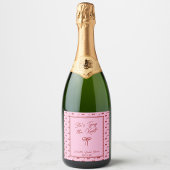 Sie bindet das Brautparty von Knot Cherry Schaumweinetikett