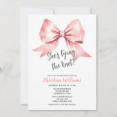 Sie bindet das Brautparty Watercolor Pink an Einladung (Vorderseite)