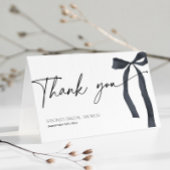 Sie bindet das Goth Black Bow-Brautparty Dankeskarte