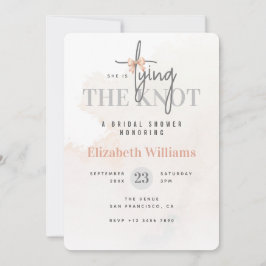 Sie bindet das knallrot-rosa Brautparty Einladung