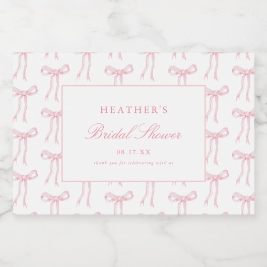 Sie bindet das knöchelblaue Brautparty Schaumweinetikett (Einzelnes Label)