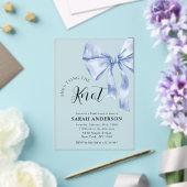 Sie bindet das knochenblaue Brautparty Acryleinladungen (In Situ (Hochzeit))