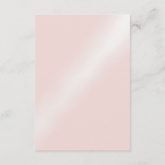 Sie bindet das knochenrosa Brautparty an Begleitkarte (Rückseite)