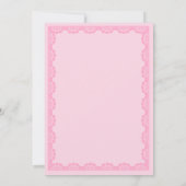 Sie bindet das knochenrosa Brautparty an Einladung (Rückseite)