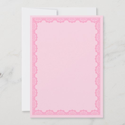 Sie bindet das knochenrosa Brautparty an Einladung (Rückseite)