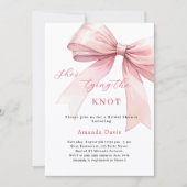 Sie bindet das knochenrosa Brautparty an Einladung (Vorderseite)