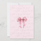 Sie bindet das knochenrosa Brautparty an Einladung (Rückseite)