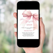 Sie bindet das knochenrosa Brautparty an Einladung