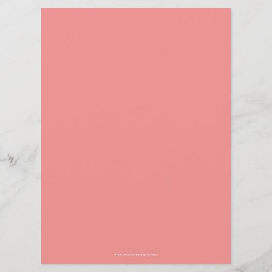 Sie bindet das knochenrosa Brautparty Menükarte (Rückseite)