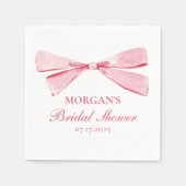 Sie bindet das knochenrosa Brautparty Serviette (Vorderseite)