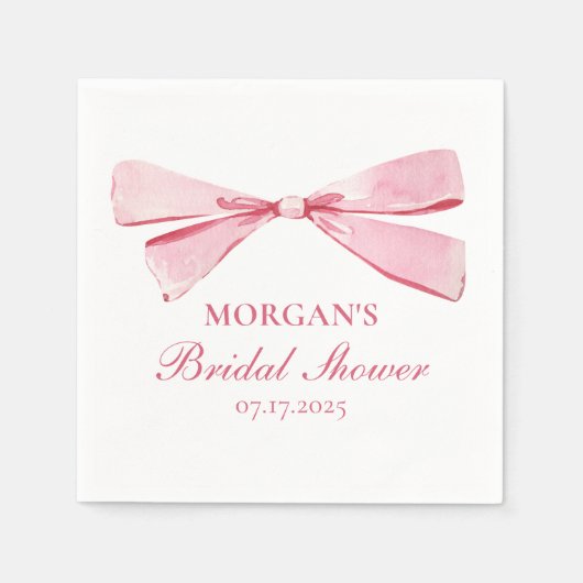 Sie bindet das knochenrosa Brautparty Serviette (Vorderseite)