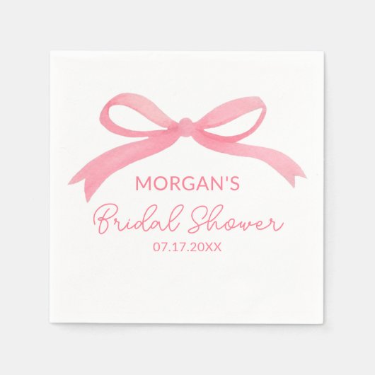 Sie bindet das knochenrosa Brautparty Serviette (Vorderseite)