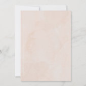 Sie bindet das knospenrosa Brautparty an Einladung (Rückseite)