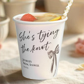 Sie bindet das Knot Black Bow Brautparty Pape Pappbecher