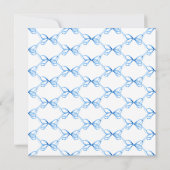 Sie bindet das knot-blaue Brautparty Einladung (Rückseite)