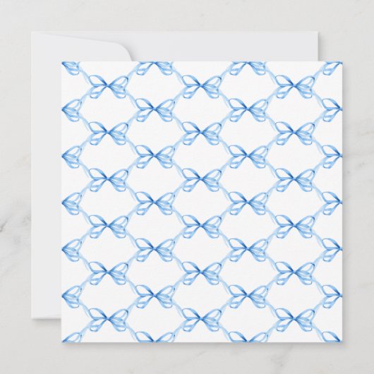 Sie bindet das knot-blaue Brautparty Einladung (Rückseite)