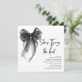 Sie bindet das Knot-Brautparty Einladung (Stehend Vorderseite)