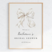 Sie bindet das Knot-Brautparty-Willkommenspopster Poster