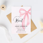 Sie bindet das Knot-Pink-Bug-Brautparty Einladung