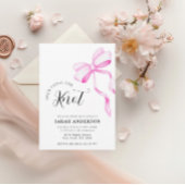 Sie bindet das Knot-Pink-Bug-Brautparty Einladung