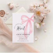 Sie bindet das Knot-Pink-Bug-Brautparty Einladung