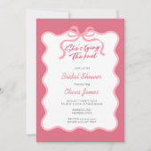 Sie bindet das Knoten-Brautparty Einladung (Vorderseite)