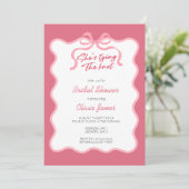 Sie bindet das Knoten-Brautparty Einladung (Stehend Vorderseite)