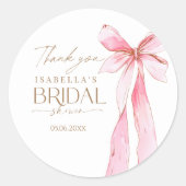 Sie bindet das Knoten-Brautparty Runder Aufkleber (Vorderseite)
