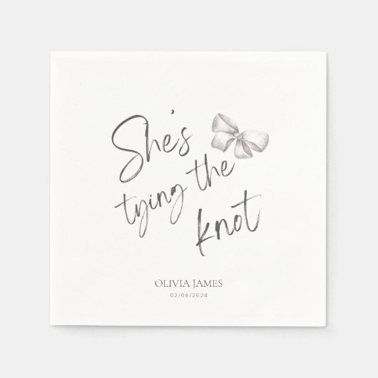 Sie bindet das Knoten-Brautparty Serviette (Vorderseite)