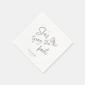 Sie bindet das Knoten-Brautparty Serviette (Ecke)