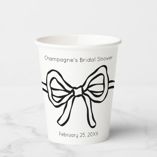 Sie bindet das moderne Brautparty des Knotens Pappbecher (Links)