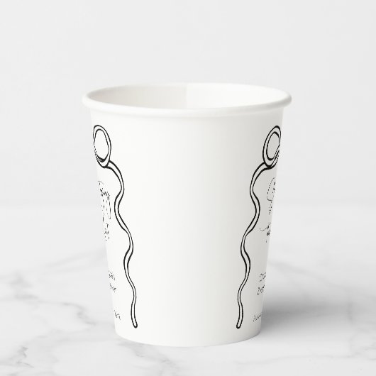 Sie bindet das moderne Skript-Brautparty von Knote Pappbecher (Links)