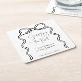 Sie bindet das moderne Skript-Brautparty von Knote Rechteckiger Pappuntersetzer (angewinkelt)