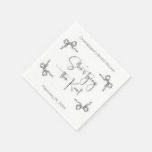 Sie bindet das moderne Skript-Brautparty von Knote Serviette (Ecke)