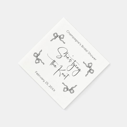 Sie bindet das moderne Skript-Brautparty von Knote Serviette (Ecke)
