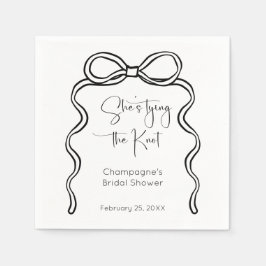 Sie bindet das moderne Skript-Brautparty von Knote Serviette