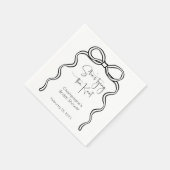 Sie bindet das moderne Skript-Brautparty von Knote Serviette (Ecke)