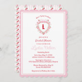 Sie bindet das Monogramm des Brautparty der Knoche Einladung (Vorne/Hinten)