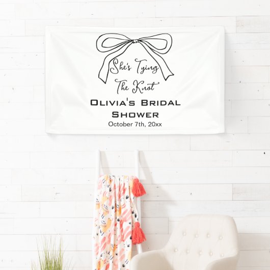 Sie bindet das Niedliche Black Bow-Brautparty des Banner (Insitu)