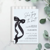 Sie bindet das Party des Knot Black Bow-BRAUTPARTY Einladung