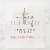 Sie bindet das Party des Knotens Ribbon-Brautparty Weinetikett (Einzelnes Label)