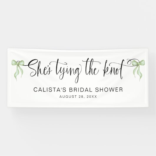 Sie bindet das Personalisierte Brautparty des Knot Banner (Horizontal)